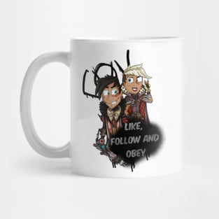 Borderlands Calypso Twins Like, Follow and Obey Mug